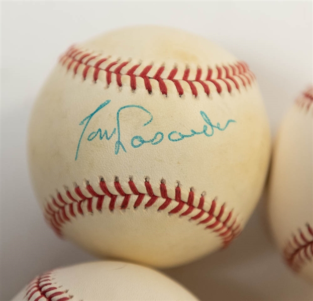 Lot of (4) Signed Baseballs w/ Pete Rose, Juan Marichal, Tom Lasorda, and Bobby Richardson - JSA Auction Letter