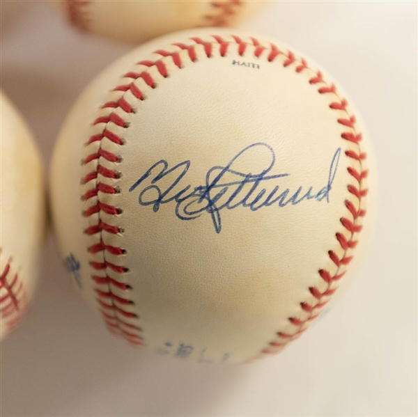 Lot of (4) Signed Official World Series Baseballs (1981-Nettles, 1986-Baylor, 1987-Baylor, 1989-Rettenmond) - JSA Auction Letter