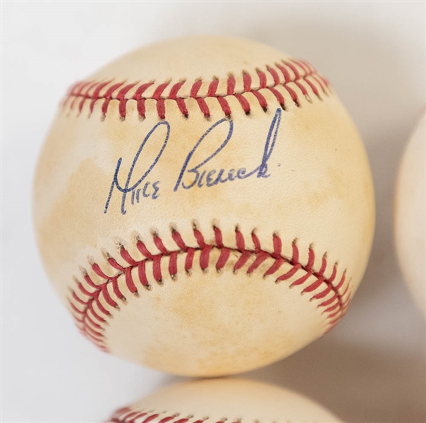 Lot of (4) Baseballs w/ George Brett and Robin Yount - JSA Auction Letter