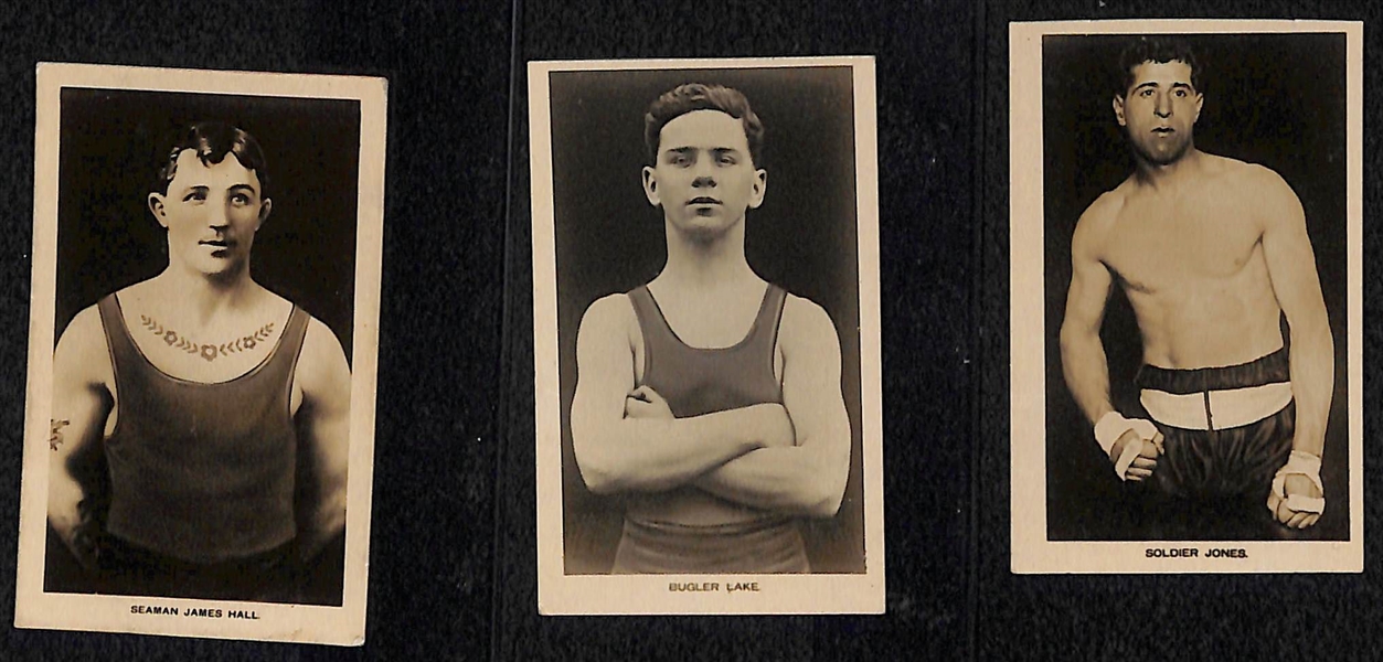 Complete Set of (15) 1922 Boys’ Friend Rising Boxing Stars, (8) 1935 J.A. Pattreiouex Sporting Events & Stars Boxing Cards (w/ Jim Braddock) and (3) Other Boxing Cards - JSA Auction Letter