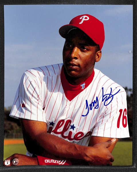 Lot of 5 Phillies Signed 8x10 Photos w. Richie Ashburn - JSA Auction Letter
