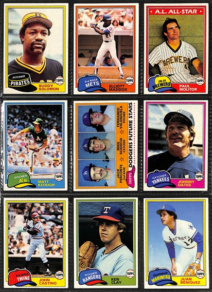 1981 Topps Baseball Complete Card Set + Traded Set & Partial 1980 Topps Set