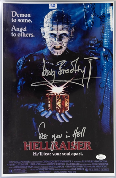 Doug Bradley Signed 11x14 Pinhead Movie Poster - JSA