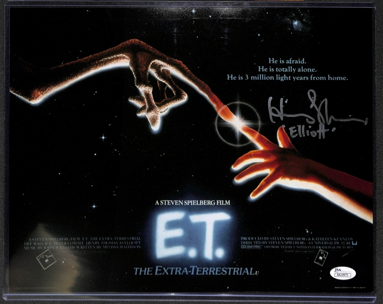 Henry Thomas Signed 11x14 Photo From the Movie ET - JSA