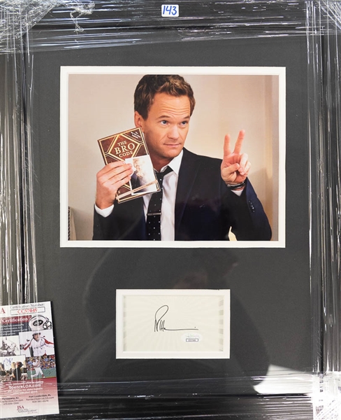 Neil Patrick Harris Signed & Framed Cut Autograph Display - JSA