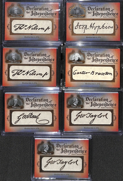 Lot of 13 Nonsports Autograph & Relic Cards w. President James Monroe