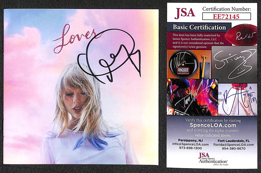 Taylor Swift Signed Lover CD Album Cover - JSA