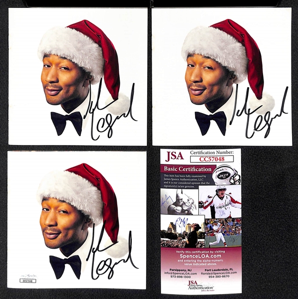 Lot of 7 Non Sports Signed Photos & CD Booklets w. John Legend/Ari Lehman/Aaron Paul - JSA