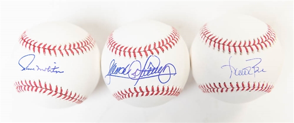 Lot of 3 Older Stars Signed Baseballs w. Paul Molitor - JSA Auction Letter