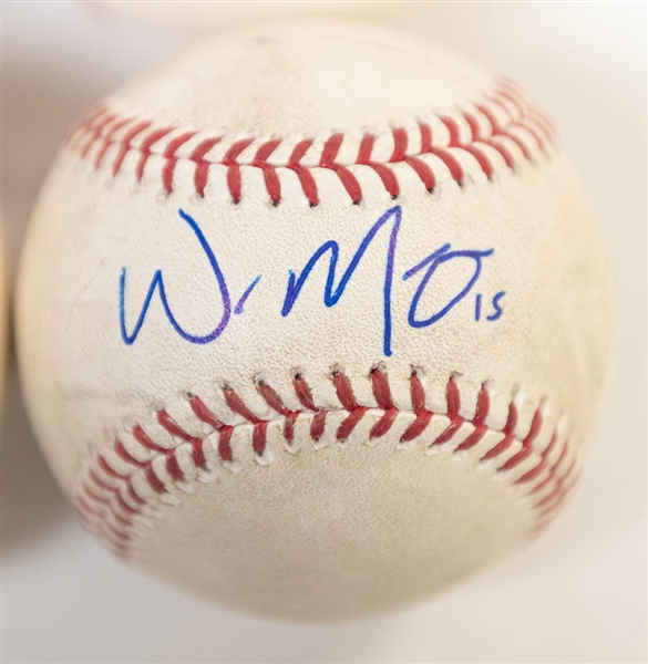 Lot of 4 Stars Signed Official MLB Baseballs w. Merrifield & Braun - JSA Auction Letter