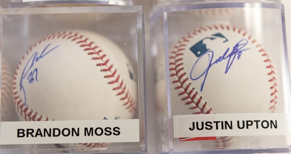 Lot of 9 Signed Official MLB Baseballs w. Brian Dozier & Justin Upton - JSA Auction Letter