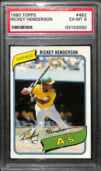 Lot of 3 Rickey Henderson 1980 Topps Graded Rookie Cards