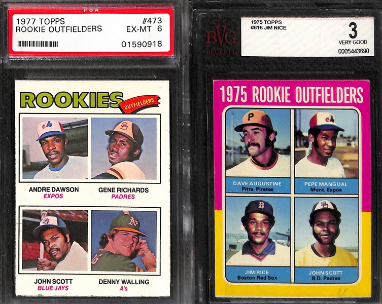 Lot of 8 Baseball Stars Graded Rookie Cards w. Joe Morgan & Ozzie Smith