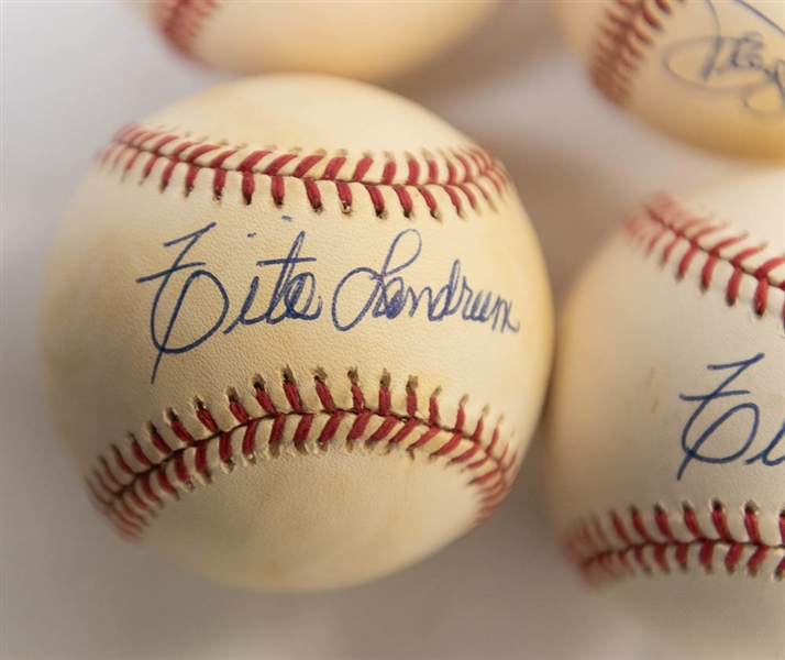 Lot of (4) St. Louis Cardinals Signed Baseballs - JSA Auction Letter