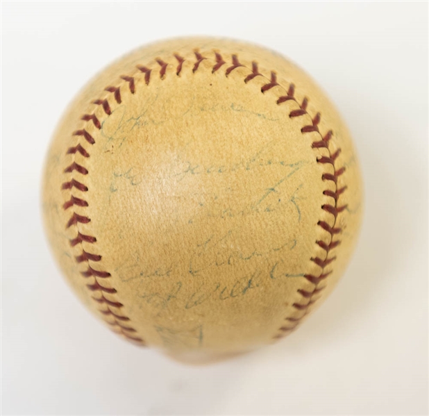1959-60 Orioles Team-Signed Baseball w/ (24) Autographs Inc. B. Robinson and H. Wilhelm - JSA Auction Letter