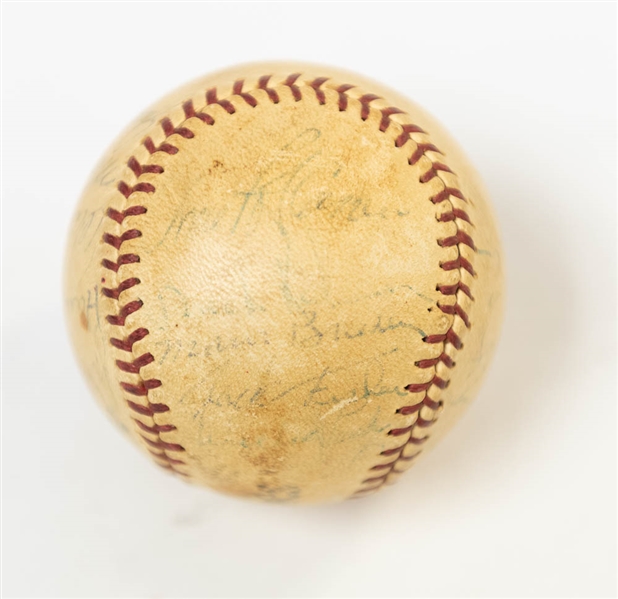 1959-60 Orioles Team-Signed Baseball w/ (24) Autographs Inc. B. Robinson and H. Wilhelm - JSA Auction Letter