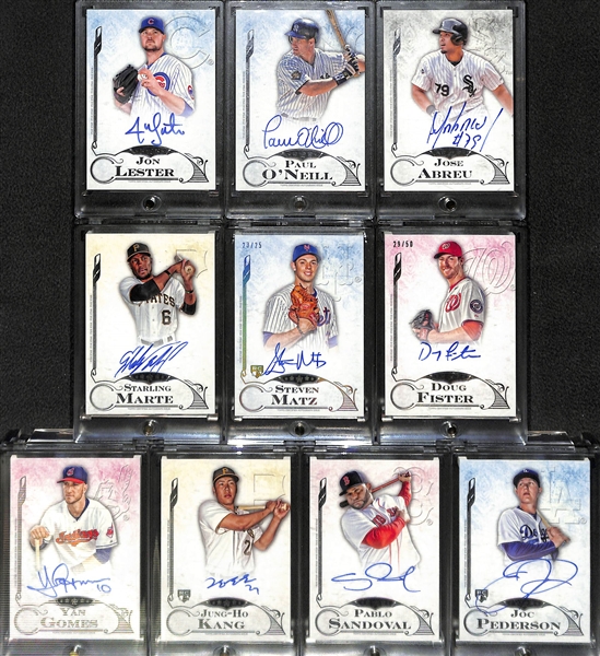 Lot of 10 2015 Topps Five Star Autograph Cards w. Lester & O'Neill
