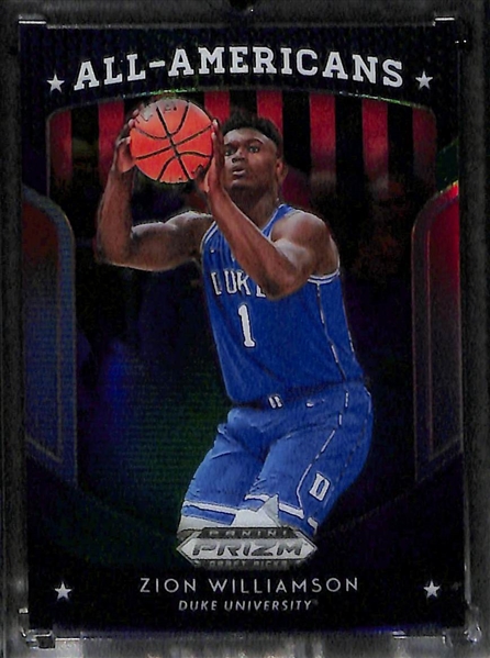 Lot of 3 Zion Williamson Numbered 2019-20 Prizm Draft Refractor Rookie Cards