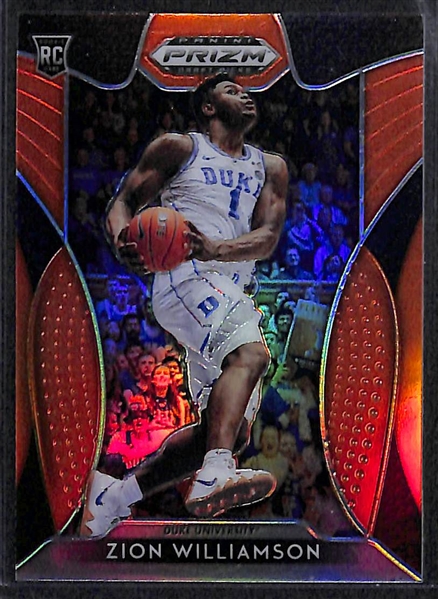 Lot of 23 2019-20 Panini Prizm Draft Rookie & Refractor Cards w. Zion Williamson