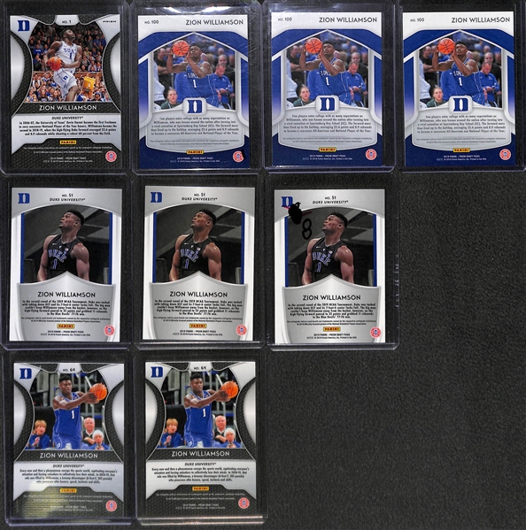 Lot of 23 2019-20 Panini Prizm Draft Rookie & Refractor Cards w. Zion Williamson
