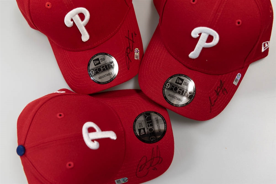 Phillies Autographed Memorabilia Lot w. Cesar Hernandez & Nick Pivetta