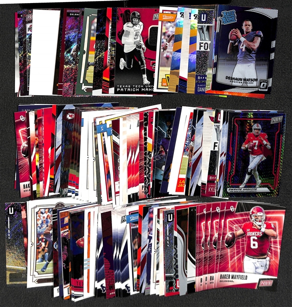 Lot of 100+ Star Quarterback Cards w. Kyler Murray & Patrick Mahomes Jersey Cards