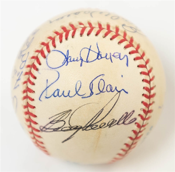 1968 Orioles Partial Team Signed Baseball (10 Signatures) w/ Weaver, B. Robinson, Paul Blair, B. Powell, and 6 More! - JSA Auction Letter