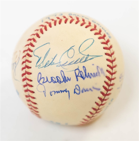 1973 Orioles Partial Team Signed Baseball (9 Signatures) w/ Weaver, B. Robinson, Palmer, Blair, B. Powell, and 4 More! - JSA Auction Letter