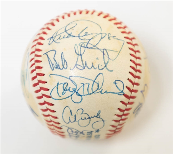1979 Orioles (AL Champs!) Team Signed Baseball (20 Signatures) on a WS Baseball w/ Weaver, Hendricks, Ripken Sr., Dempsey, McGregor, Flannigan, and 14 More! - JSA Auction Letter