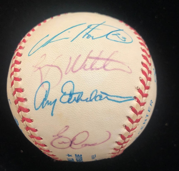 Lot of 4 Orioles 1996-1997 Team Signed & Championship Signed Baseballs - JSA Auction Letter