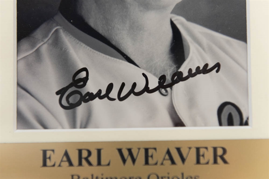 Cal Ripken Jr & Earl Weaver Signed & Framed Photos - JSA