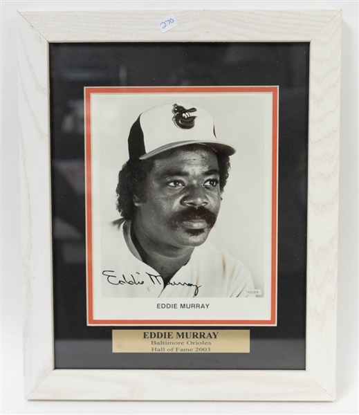 Lot of 3 Orioles Signed & Framed Photos w. Ripken & Murray - JSA Auction Letter