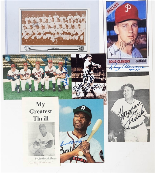 Lot of 17 Baseball Signed Photos & Papers w. Lefty Gomez - JSA Auction Letter