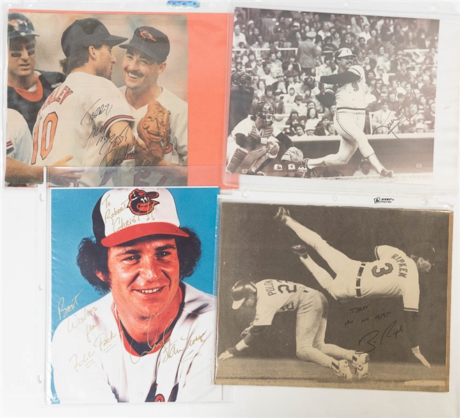 Lot of 40 Orioles Signed Photos w. Cal Ripken Jr & Brooks Robinson - JSA Auction Letter