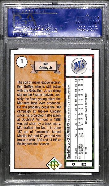 1989 Upper Deck #1 Ken Griffey Jr Rookie Card PSA 9
