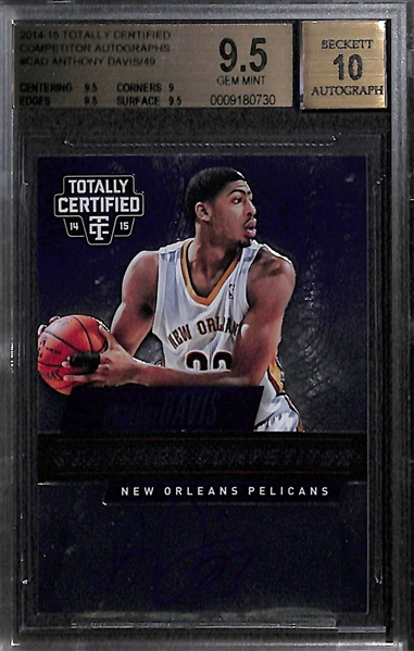 Lot Detail - Anthony Davis Autograph Card BGS 9.5 & Immaculate