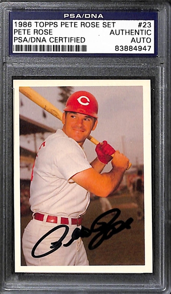 Lot of 4 Baseball Autograph Cards w. Cal Ripken Jr & Pete Rose
