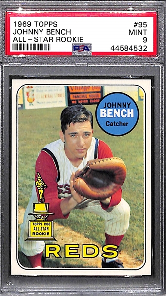 1969 Topps Johnny Bench All-Star Rookie #95 Graded PSA 9