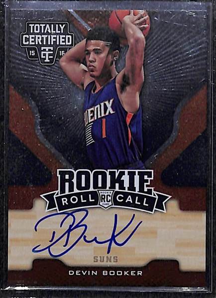 2015-16 Panini Totally Certified Devin Booker Autograph Rookie Card 96/99