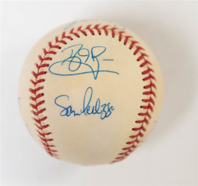 Lot of 4 Orioles Team Signed Baseballs (2000-2003) - JSA Auction Letter