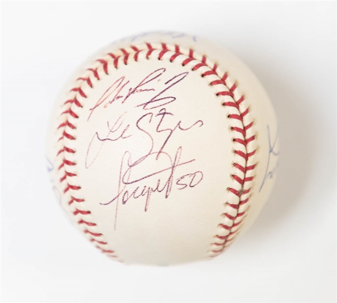 Lot of 4 Orioles Team Signed Baseballs (2000-2003) - JSA Auction Letter