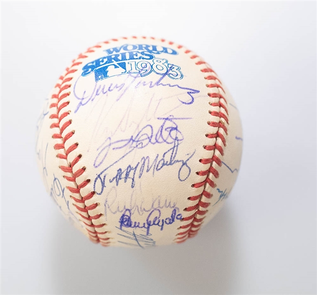 1983 Baltimore Orioles Team Signed World Series Baseball - JSA Auction Letter