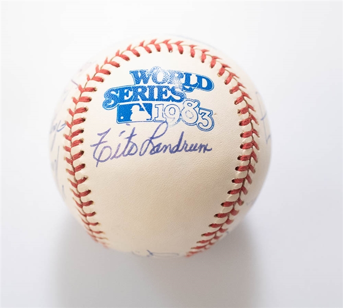 1983 Orioles Partial Team Signed World Series Baseball - JSA Auction Letter
