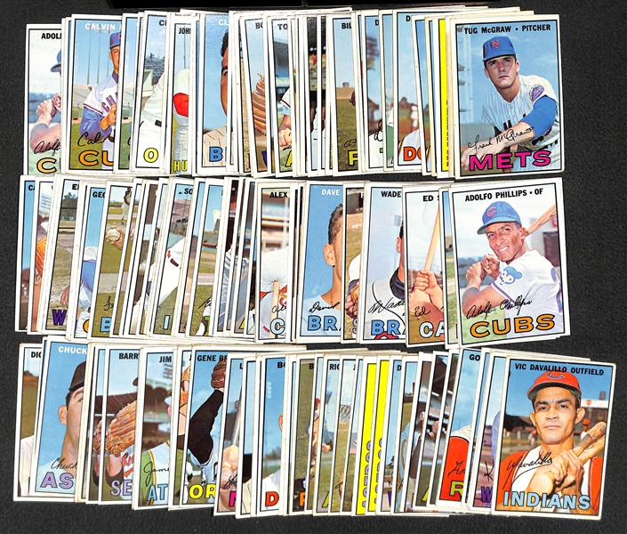 Lot of (150) 1967 Topps Baseball Cards