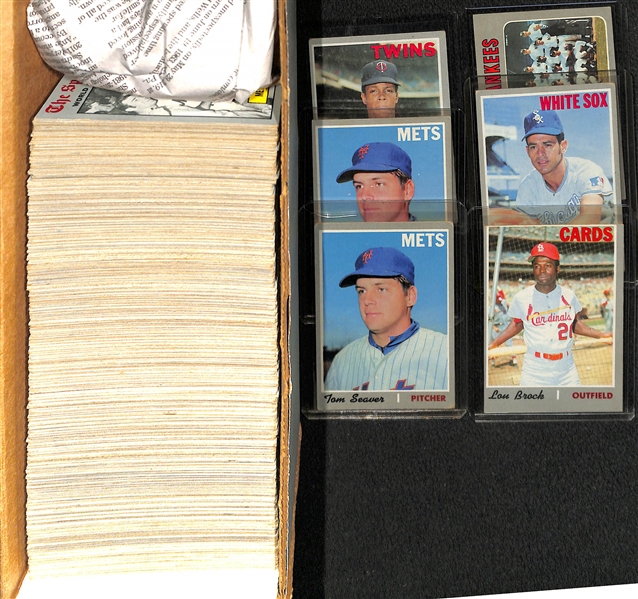 Lot of 350+ 1970 Topps Baseball Cards w. 2x Tom Seavers