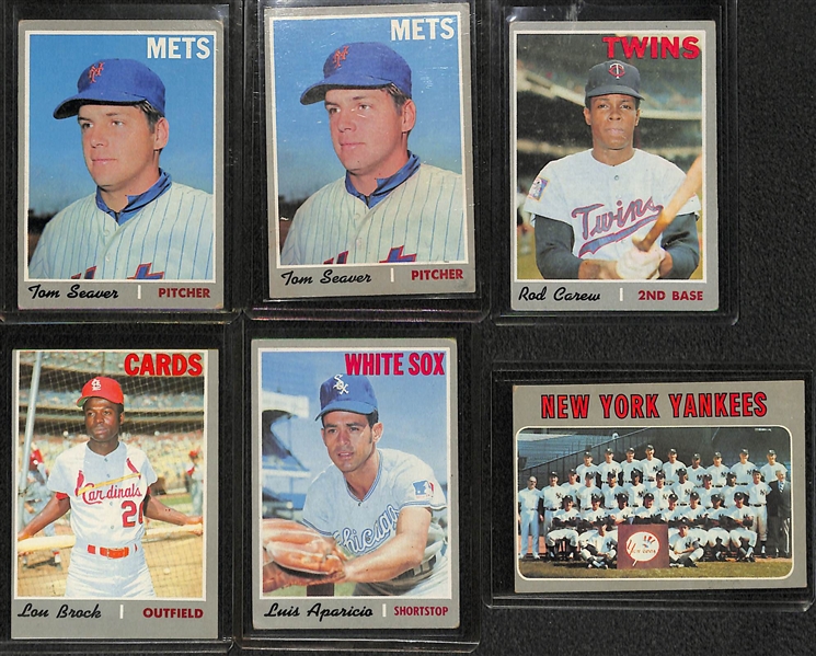 Lot of 350+ 1970 Topps Baseball Cards w. 2x Tom Seavers
