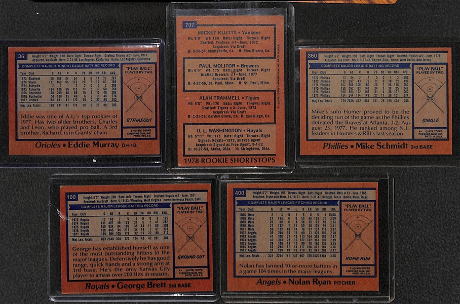 1978 Topps Baseball Complete Card Set w. Eddie Murray Rookie