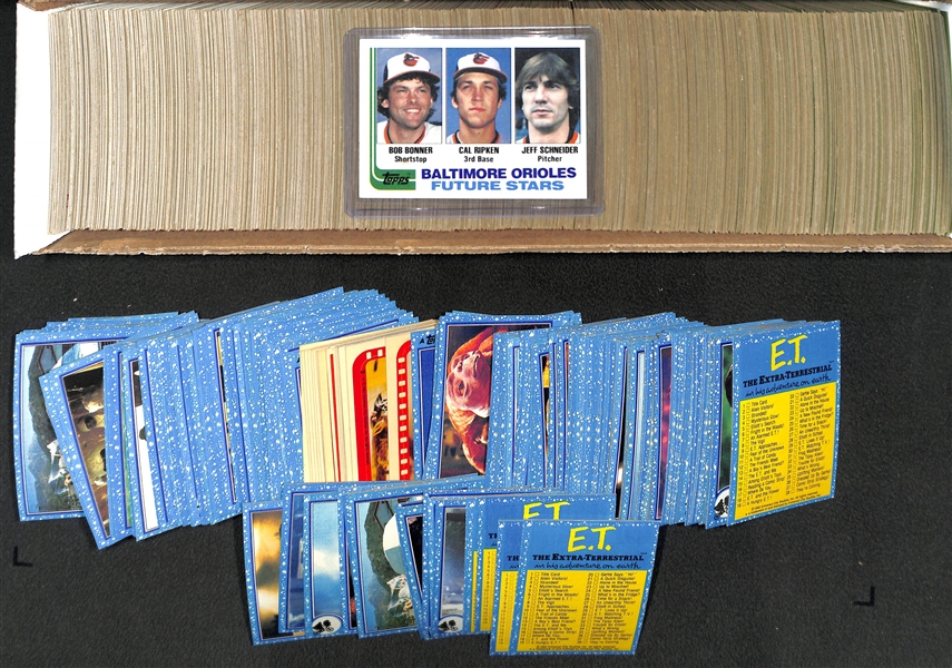 1982 Topps Baseball Complete Card Set + 2x 1982 Topps E.T. Non-Sports Sets