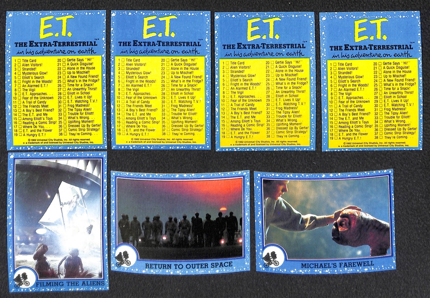 1982 Topps Baseball Complete Card Set + 2x 1982 Topps E.T. Non-Sports Sets