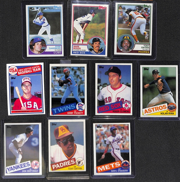 1983 Topps & 1985 Topps Complete Baseball Card Sets